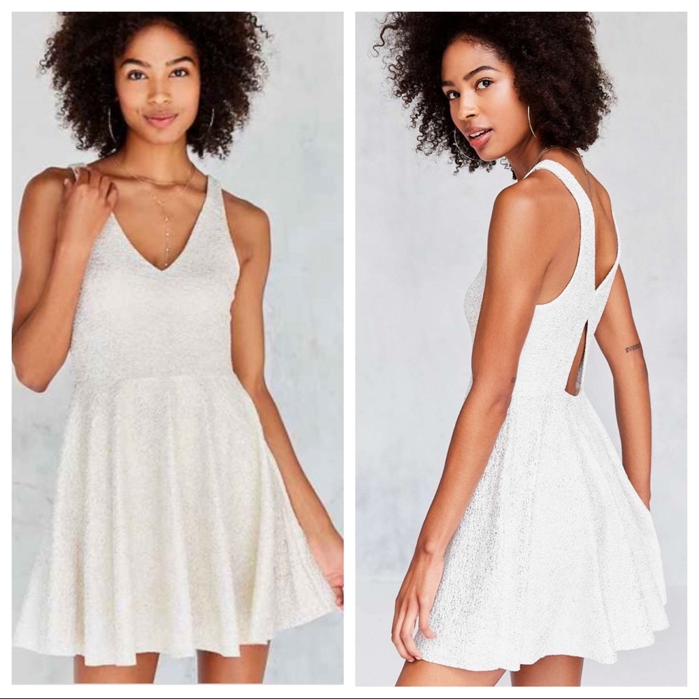 UO Silence & Noise Sinderella Sparkle Mini Dress S